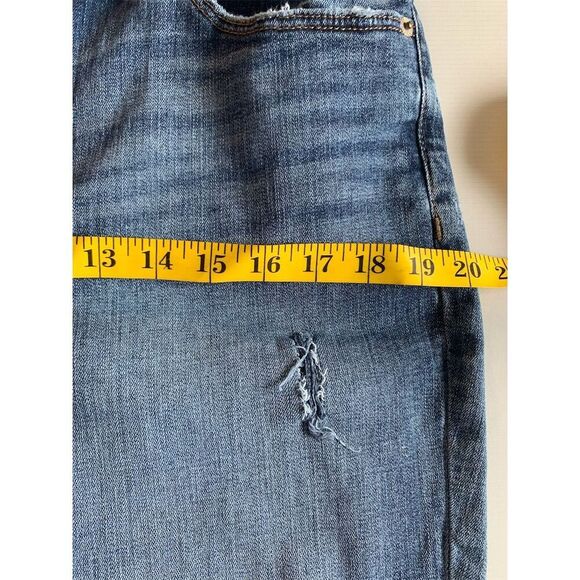 Express Women's Size 12 High-Rise Distressed Girlfriend Jeans Blue - Picture 7 of 12